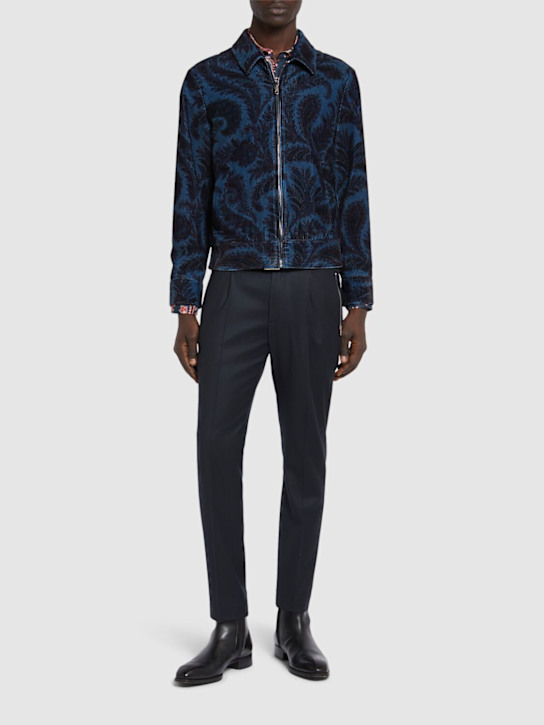 Etro: Cotton jacquard zipped jacket - men_1 | Luisa Via Roma