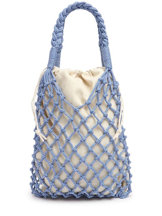 MSGM: Knot faux leather shoulder bag - women_0 | Luisa Via Roma