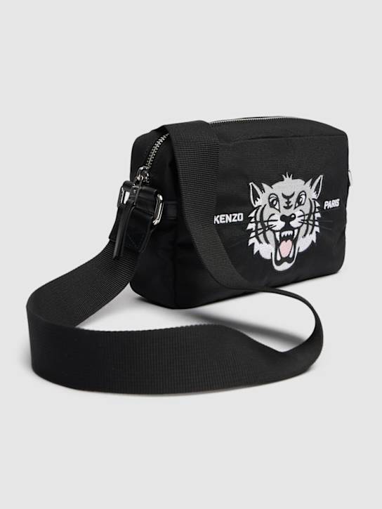 Kenzo Paris: Happy tiger crossbody bag - Black - men_3 | Luisa Via Roma