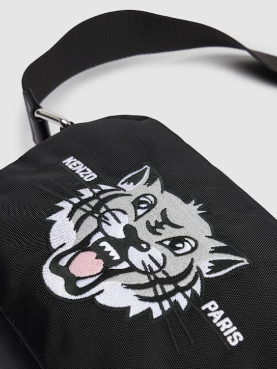 Kenzo Paris: Happy tiger crossbody bag - Black - men_4 | Luisa Via Roma