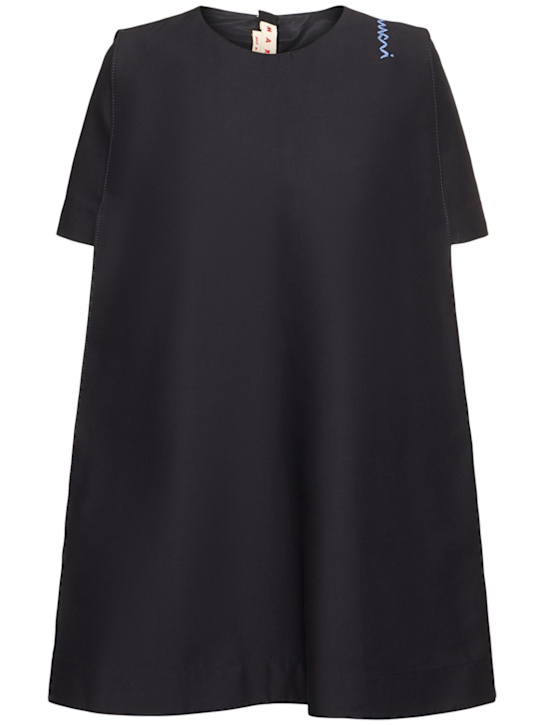 Marni: Cotton cady a-line mini dress - women_0 | Luisa Via Roma