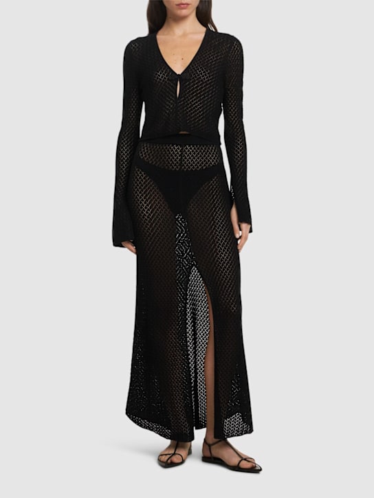 The Garment: Tanzania organic cotton crop cardigan - women_1 | Luisa Via Roma