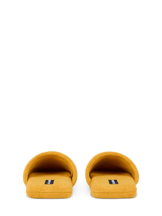 Dolce&Gabbana: Cotton terry slippers - Orange - men_2 | Luisa Via Roma