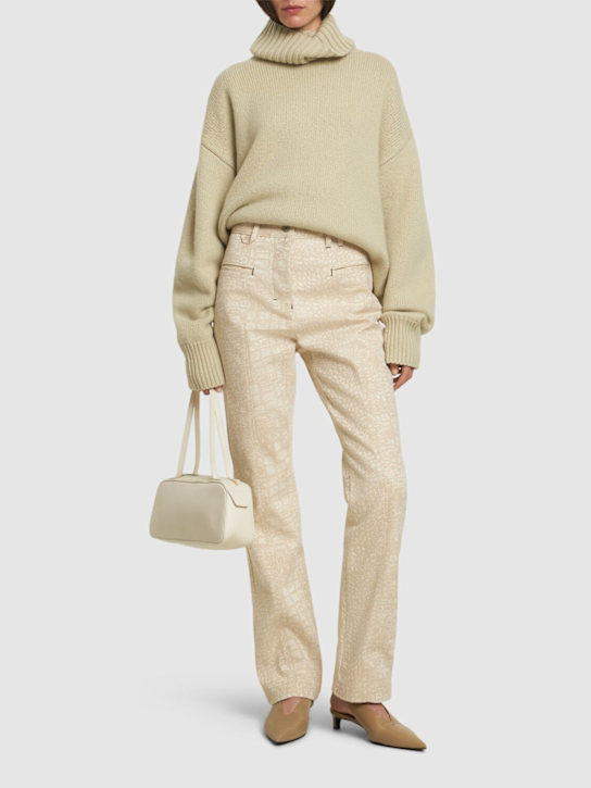 Jacquemus: Le De-Nîmes Norma straight jeans - Beige - women_1 | Luisa Via Roma