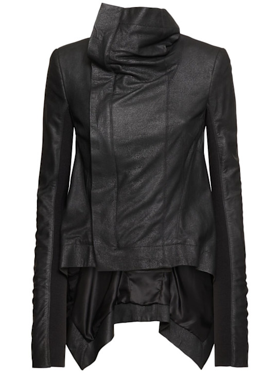 Rick Owens: Naska Blister レザー バイカージャケット - women_0 | Luisa Via Roma