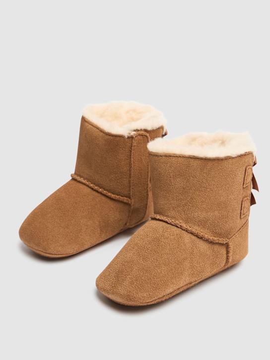Ugg: Baby Bailey Bow shearling boots - Brown - kids-girls_1 | Luisa Via Roma