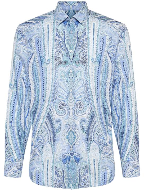 Etro: Printed cotton shirt - men_0 | Luisa Via Roma