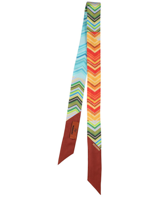 Missoni: Printed silk bandeau scarf - women_0 | Luisa Via Roma
