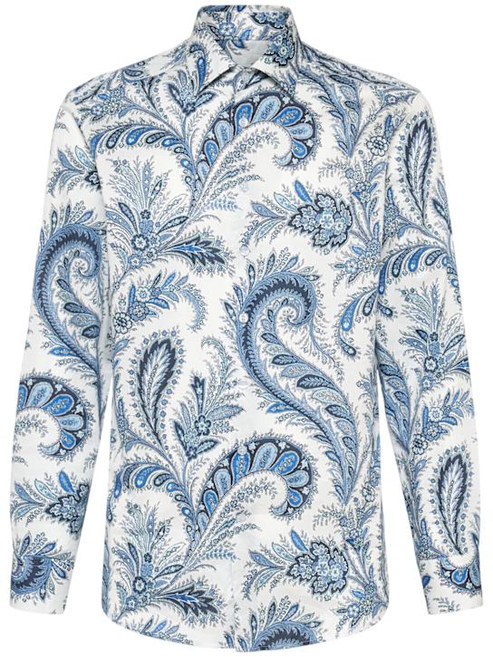 Etro: Printed cotton shirt - men_0 | Luisa Via Roma