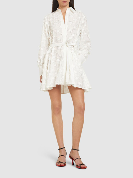 Cotton blend mini dress - Thumbnail 2