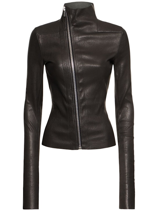 Rick Owens: Gary leather jacket - women_0 | Luisa Via Roma