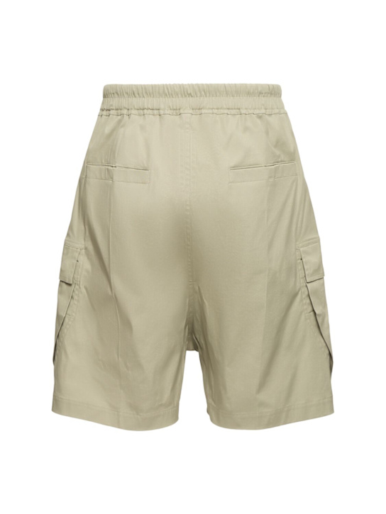 Rick Owens: Cargobelas cotton shorts - Celadon - men_3 | Luisa Via Roma