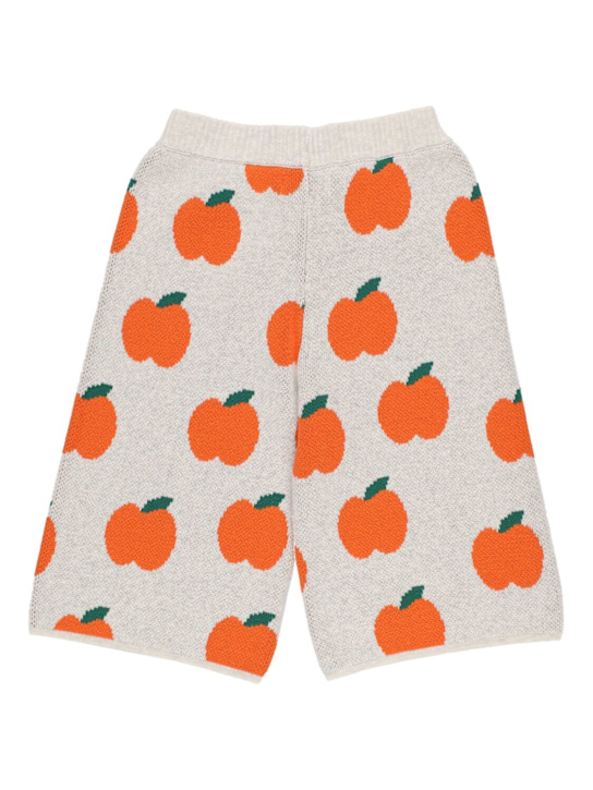 Tiny Cottons: Jacquard knit cotton pants - Grey - kids-boys_1 | Luisa Via Roma