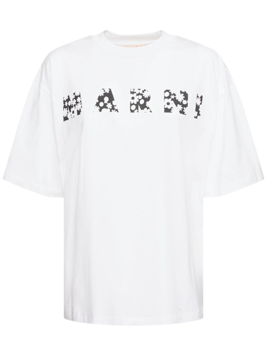 Logo print cotton jersey t-shirt - Thumbnail 1