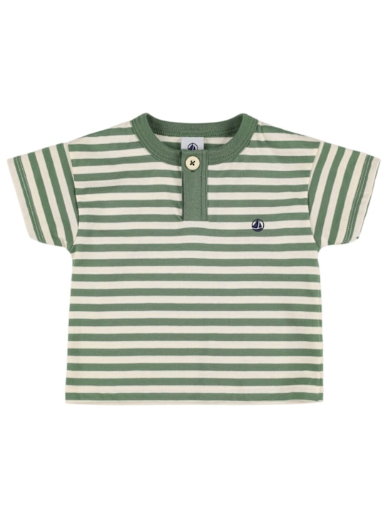 Petit Bateau: Striped cotton jersey t-shirt - kids-boys_0 | Luisa Via Roma