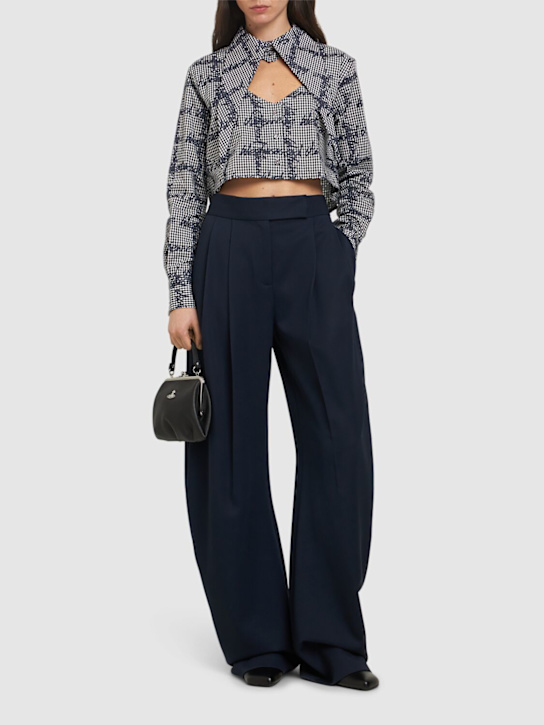 Vivienne Westwood: Cut off heart cotton shirt - Grey/Multi - women_1 | Luisa Via Roma