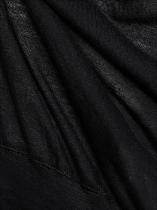 Rick Owens: Oversize cotton hoodie - Black - men_4 | Luisa Via Roma