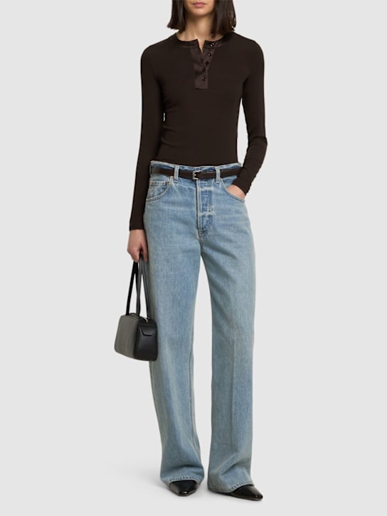 Frame: The Satin Trim t-shirt - women_1 | Luisa Via Roma