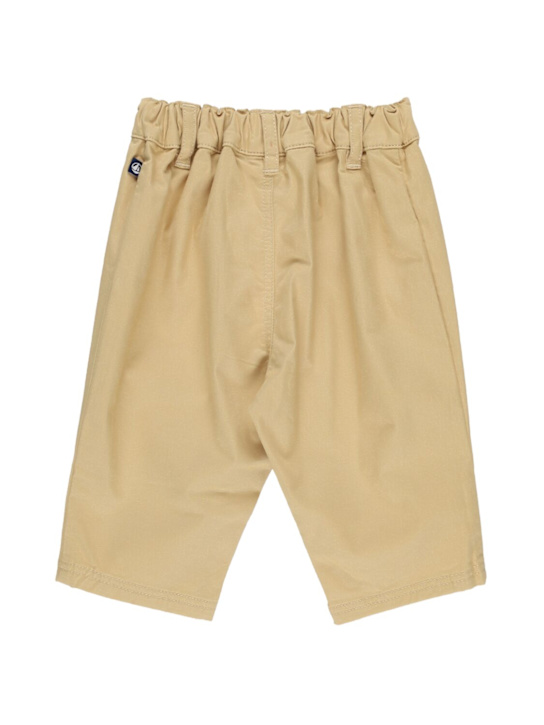 Petit Bateau: Pantalones de gabardina de algodón - Beige - kids-boys_1 | Luisa Via Roma