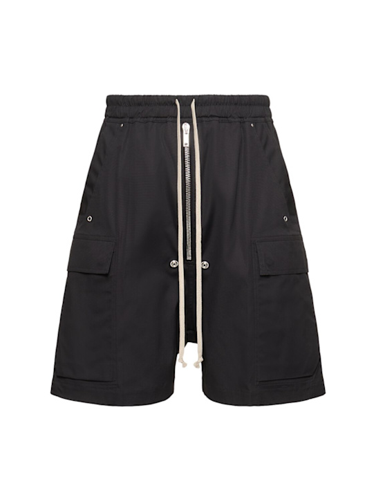 Rick Owens: Cargobelas cotton shorts - Black - men_0 | Luisa Via Roma