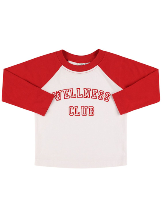 Sporty & Rich: Wellness Club コットンブレンドTシャツ - kids-boys_0 | Luisa Via Roma
