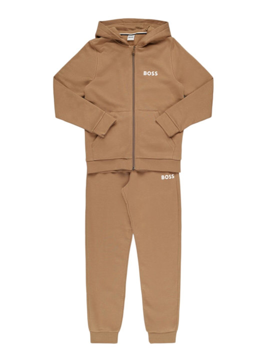 Boss: コットンスウェットシャツ＆パンツ - kids-boys_0 | Luisa Via Roma