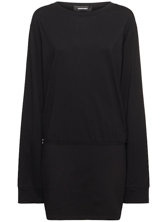 Dsquared2: Printed cotton jersey mini dress - women_0 | Luisa Via Roma