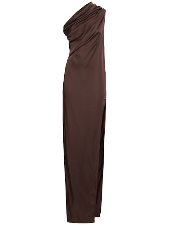Rick Owens: Athena washed charmeuse long dress - women_0 | Luisa Via Roma