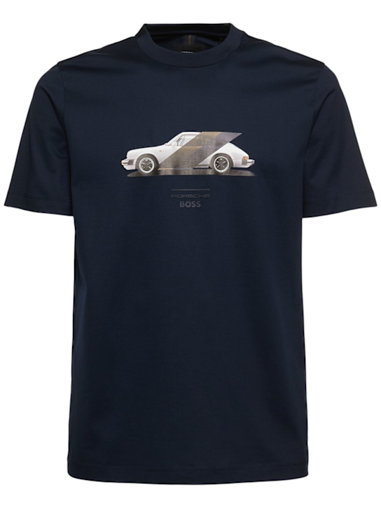 Boss: Porsche Thompson cotton t-shirt - men_0 | Luisa Via Roma