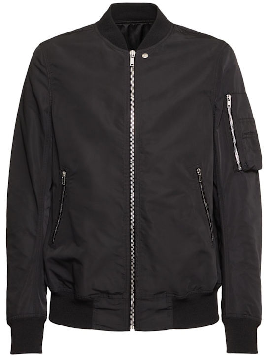 Rick Owens: Classic flight bomber jacket - Black - men_0 | Luisa Via Roma