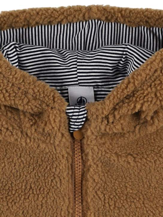 Petit Bateau: Hooded teddy jacket - kids-boys_1 | Luisa Via Roma
