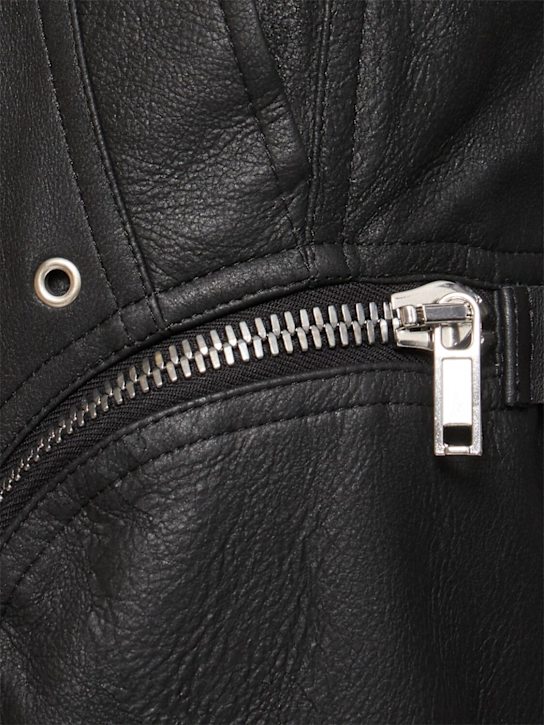 Rick Owens: Bauhaus cargo leather pants - Black - men_4 | Luisa Via Roma
