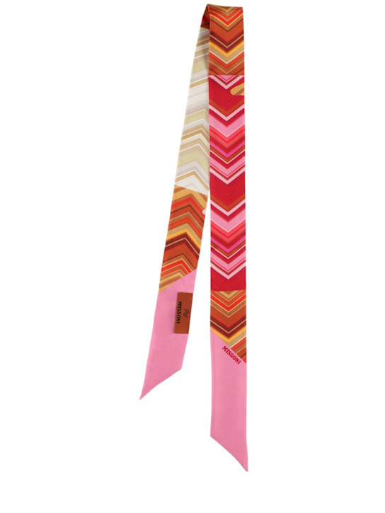 Missoni: Printed silk bandeau scarf - women_0 | Luisa Via Roma