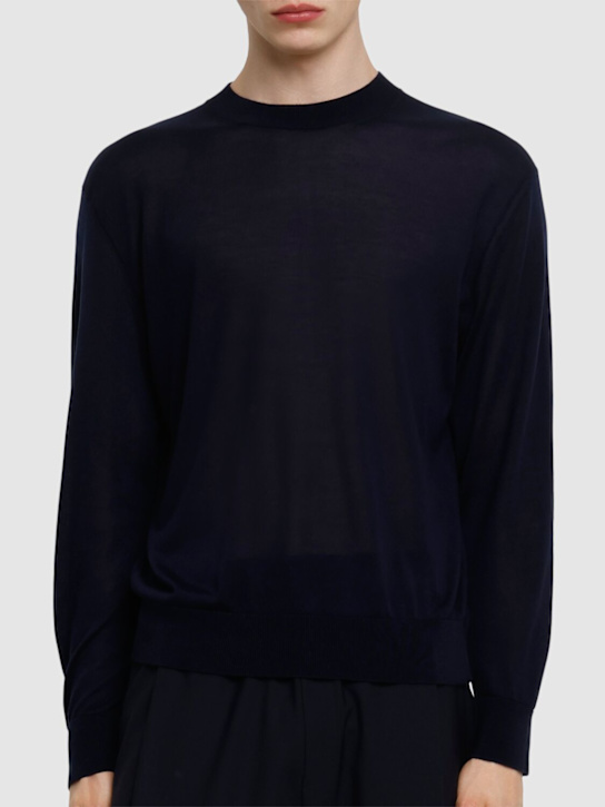 Laneus: Knit sweater - Blu/Blue - men_2 | Luisa Via Roma