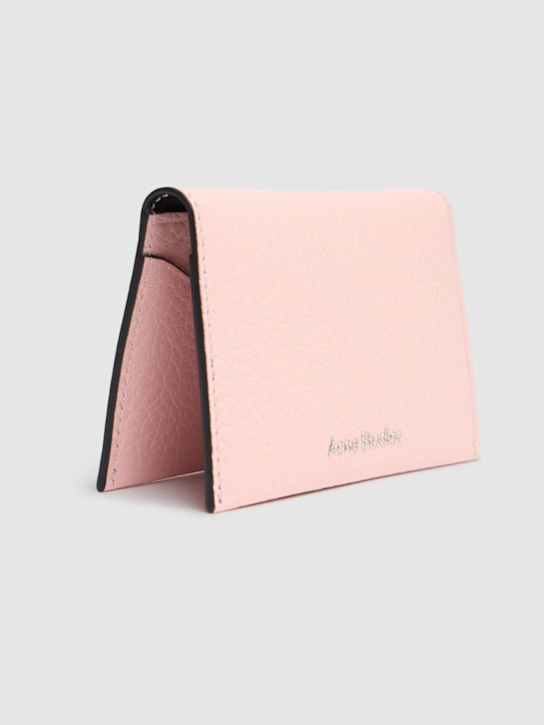 Acne Studios: Flap grainy leather card holder - women_1 | Luisa Via Roma