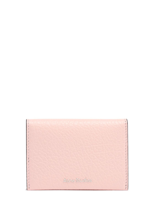 Acne Studios: Flap grainy leather card holder - women_0 | Luisa Via Roma