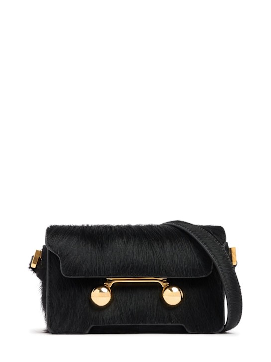Marni: Mini Trunkaroo ponyhair shoulder bag - women_0 | Luisa Via Roma