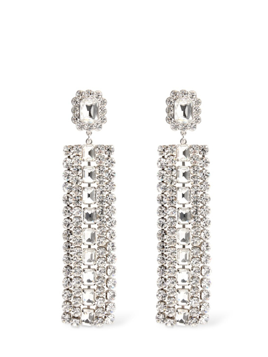 Self-portrait: Multi crystal droplet earrings - women_0 | Luisa Via Roma
