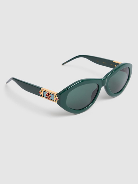 Casablanca: Monogram plaque oval sunglasses - women_1 | Luisa Via Roma
