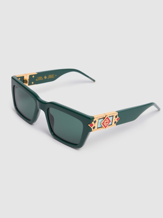 Casablanca: Monogram plaque squared sunglasses - men_1 | Luisa Via Roma