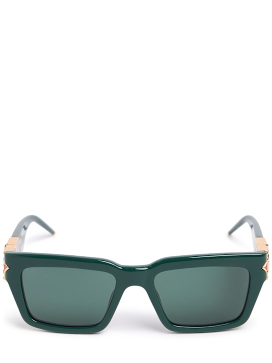 Casablanca: Monogram plaque squared sunglasses - men_0 | Luisa Via Roma