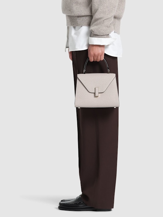 Valextra: Mini Iside grained leather bag - Nude - women_1 | Luisa Via Roma