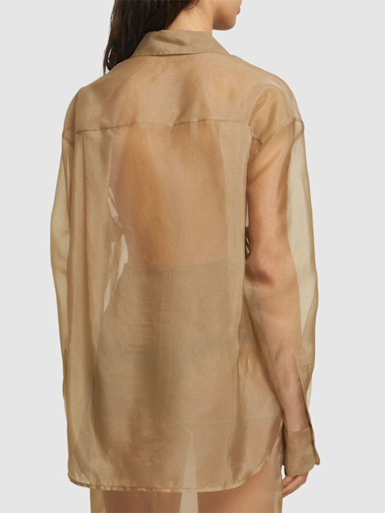 Peri sheer silk blend shirt - The Frankie Shop - Women  | Luisaviaroma