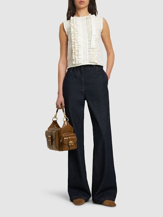 Ruffled jacquard top - Thumbnail 2