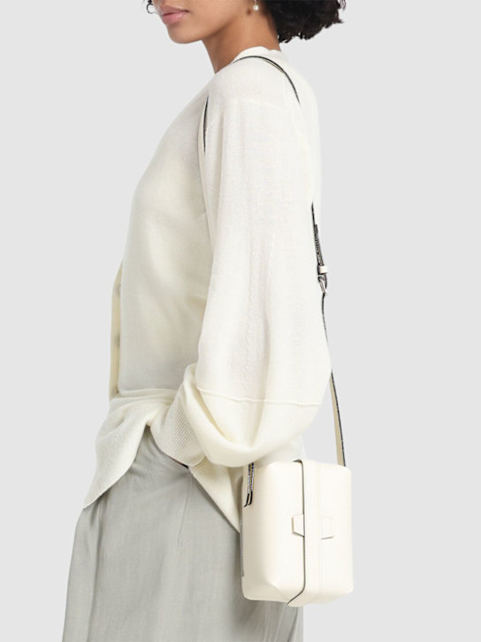 Valextra: New Tric Trac grained leather bag - Pergamena - women_1 | Luisa Via Roma