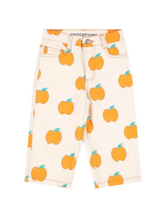 Tiny Cottons: Pantaloni in denim di cotone stampato - kids-girls_0 | Luisa Via Roma
