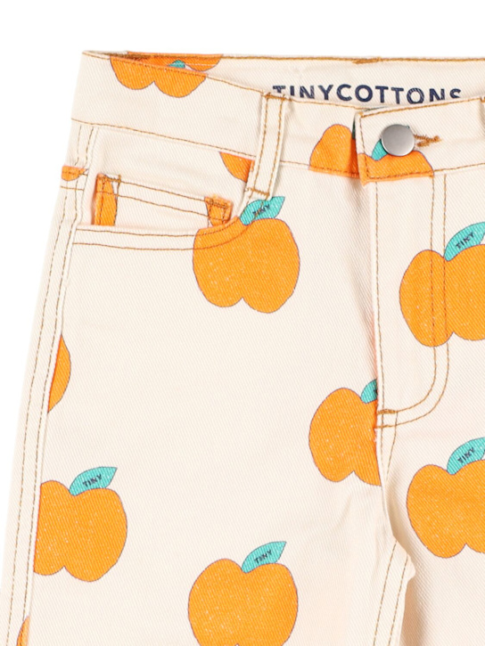 Tiny Cottons: Pantaloni in denim di cotone stampato - kids-girls_1 | Luisa Via Roma