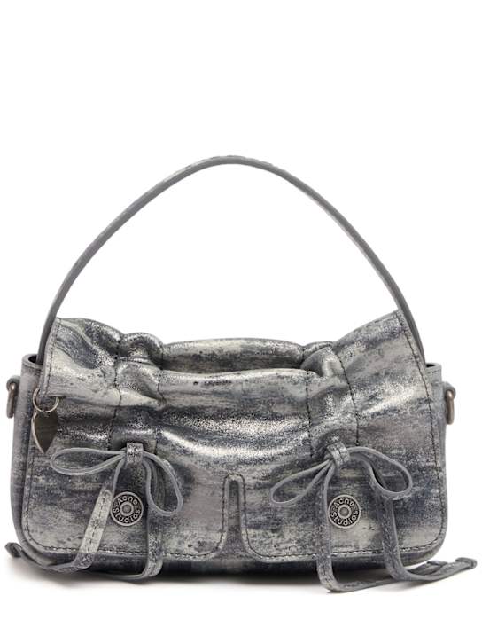 Acne Studios: Micro Multipocket laminated suede bag - women_0 | Luisa Via Roma