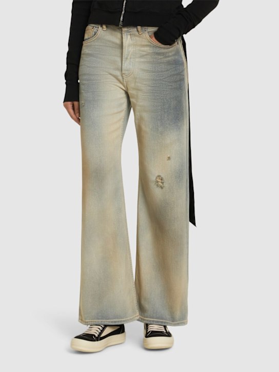 Rick Owens DRKSHDW: Vintage denim sneakers - women_1 | Luisa Via Roma