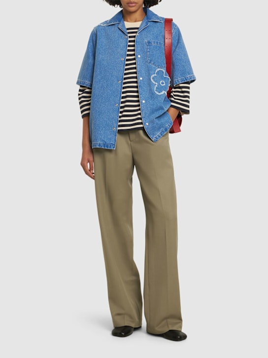 Marni: Coated cotton denim shirt - women_1 | Luisa Via Roma
